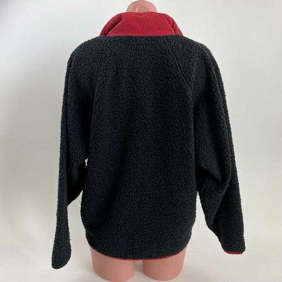 Victoria's Secret PINK Collegiate Collection Fleece Snap Button Black Jacket XS - Picture 7 of 10